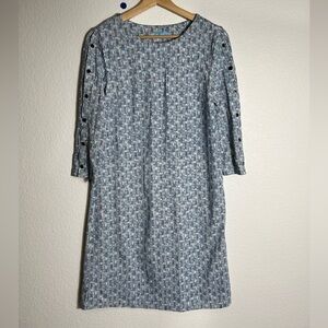 J. Mclaughlin Women's White & Blue Terrace Miley Dress S